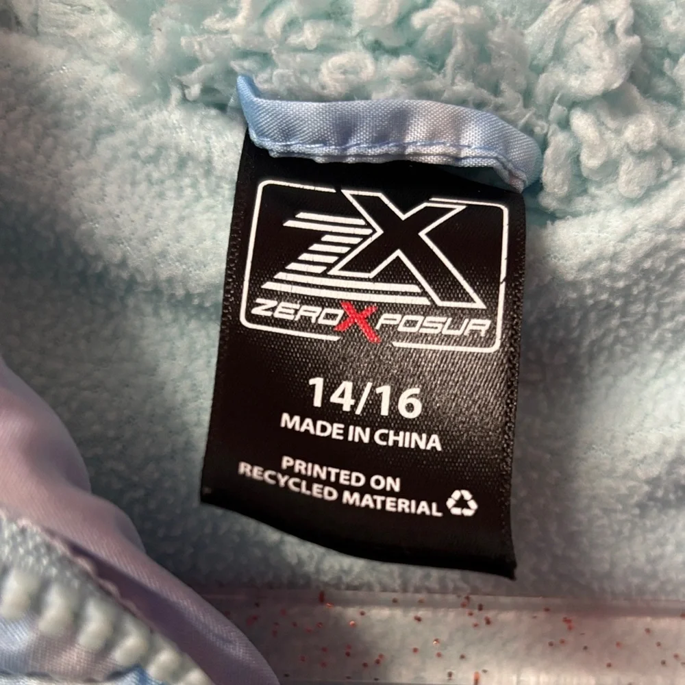 ZeroXposur Blue Swirl Puffer Jacket Size:14/16